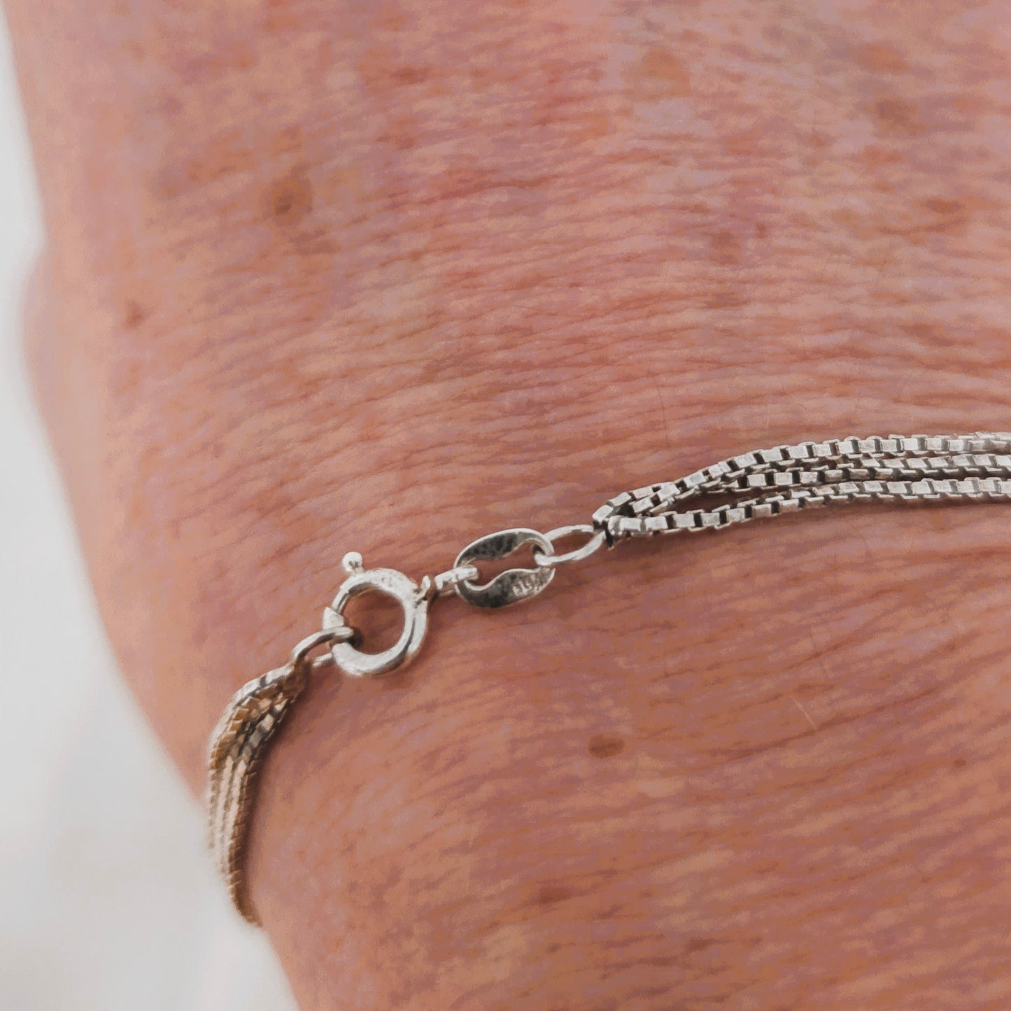 Armband vintage Venetiaanse schakel zilver