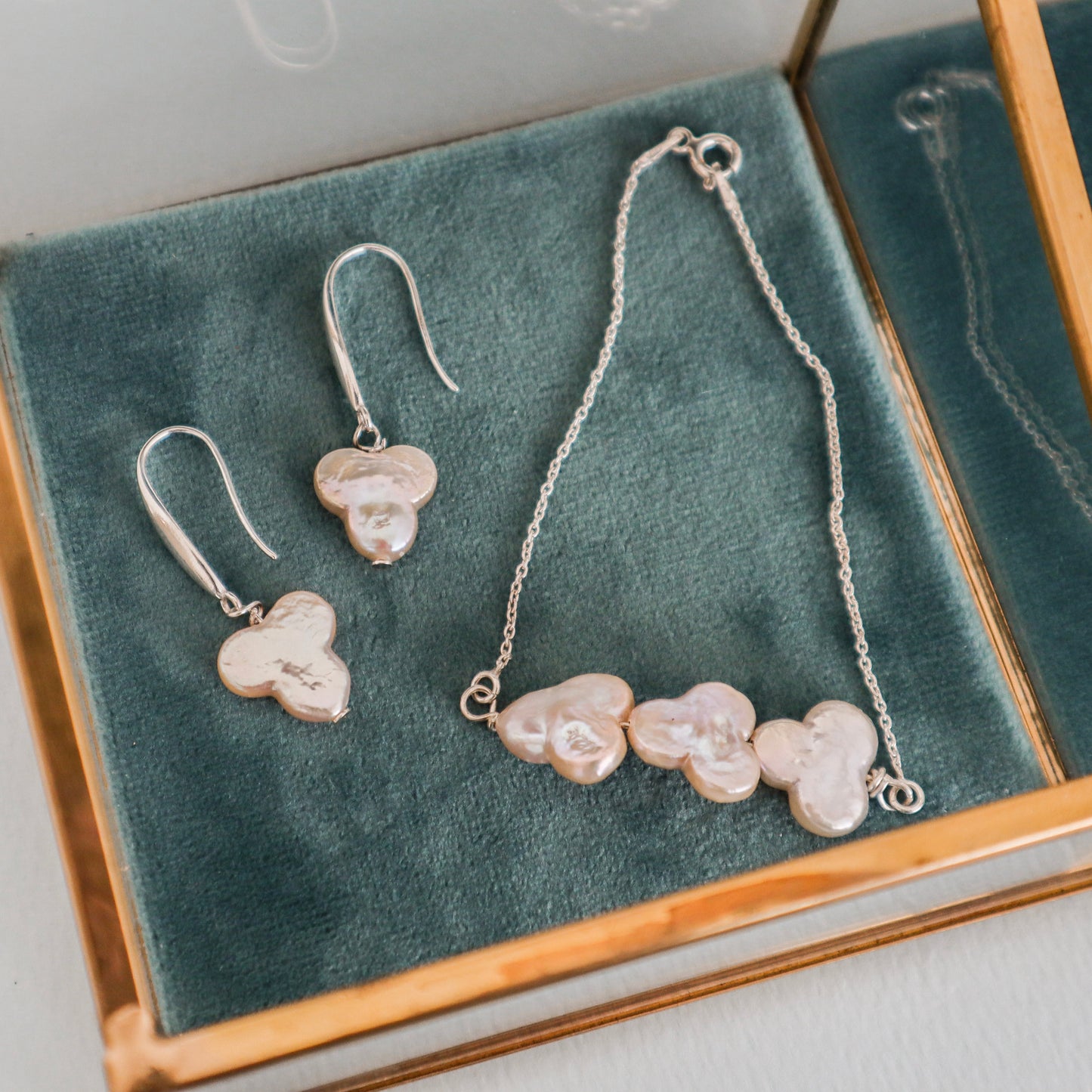 Armband met zoetwaterparels zilver